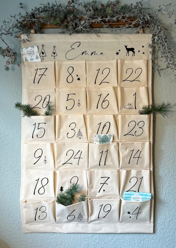 ADVENTSKALENDER - Canvas - 24 Taschen – Bild 4