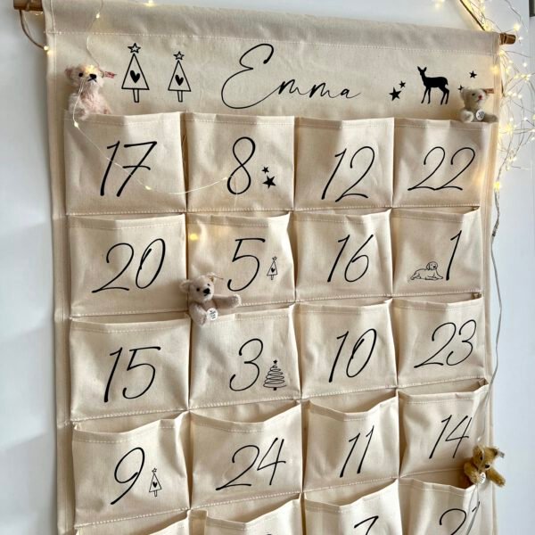 ADVENTSKALENDER - Canvas - 24 Taschen