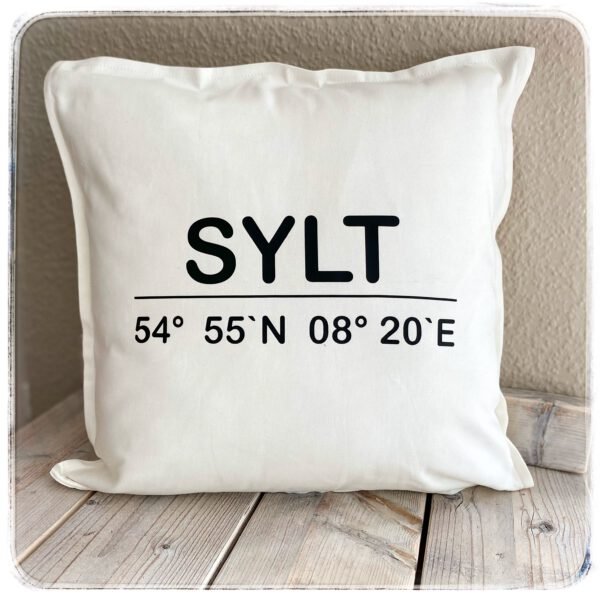 Bügelmotiv - Sylt - Koordinaten