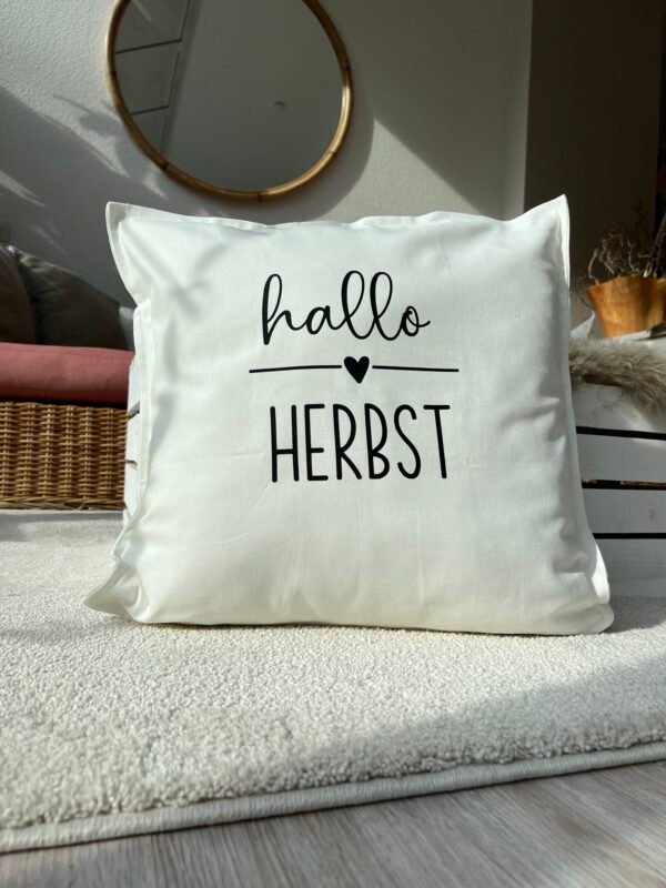 Kissen / Bügelmotiv "HALLO HERBST" – Bild 3