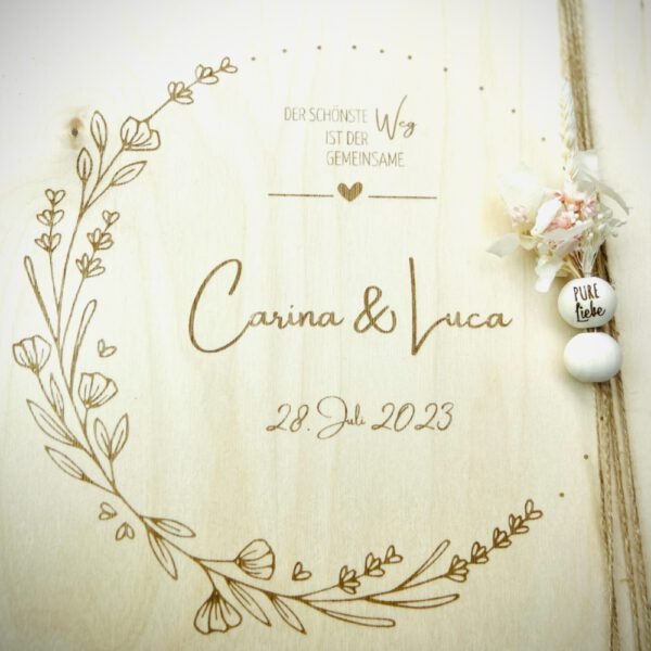 Erinnerungsbox - Hochzeit -personalisiert – Bild 3