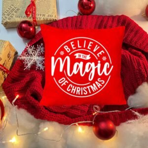 Kissen / Bügelmotiv  Believe in Magic (rot)