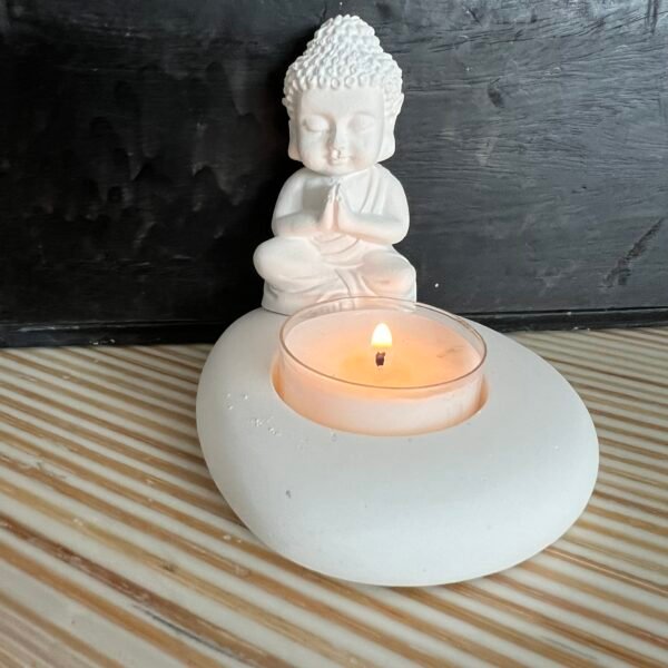 Buddha Kieselstein-Teelicht