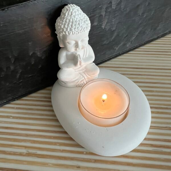 Buddha Kieselstein-Teelicht – Bild 2