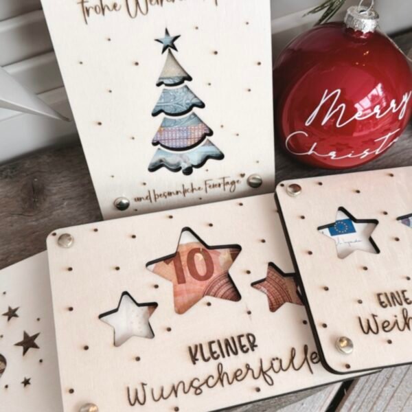 Karte für Geldgeschenk zu Weihnachten