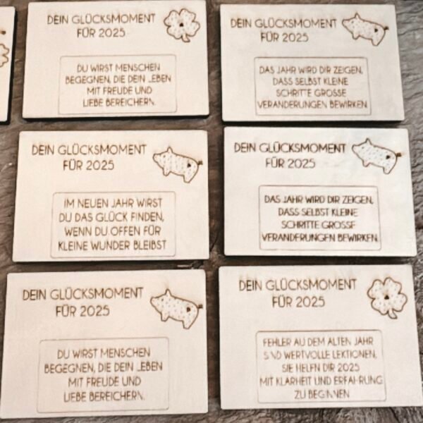 Glückskarten-Set für Silvester