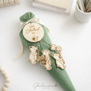 Schultüten Anhänger Set Bärchen