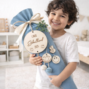 Schultüten Anhänger Set Smiley