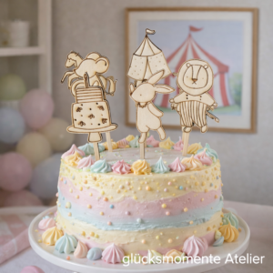 Cake Topper Set niedliche Zirkustiere