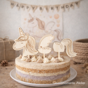 Kuchenstecker Set Einhorn
