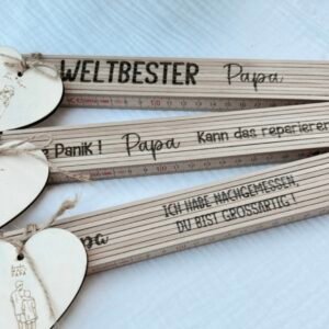 Vatertag Zollstock mit herzlicher Botschaft
