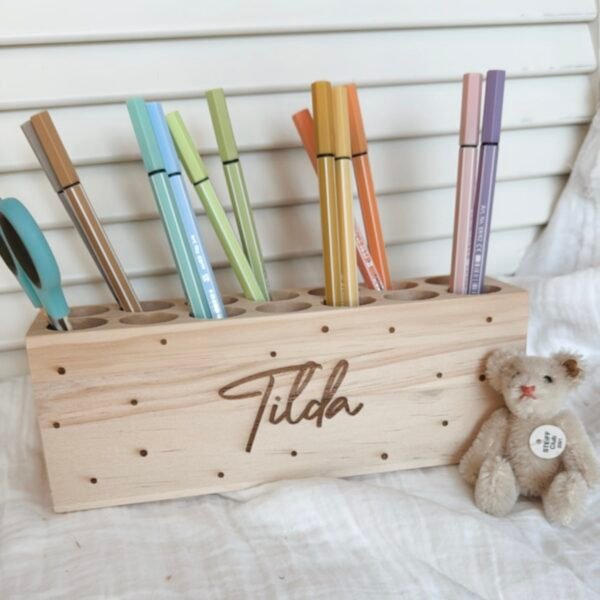 Stiftehalter / Schreibtischorganizer / Montessori-graviert – Bild 6