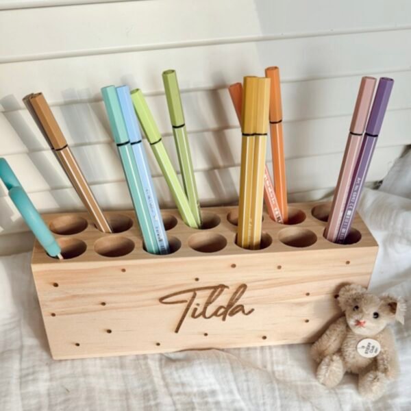 Stiftehalter / Schreibtischorganizer / Montessori-graviert – Bild 5