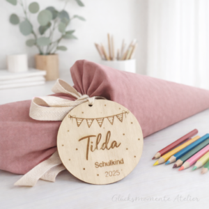 Schultüten Anhänger -Wimpelgravur- personalisiert