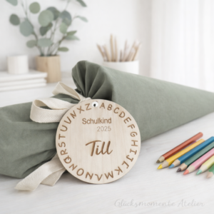 Schultüten Anhänger ABC personalisiert