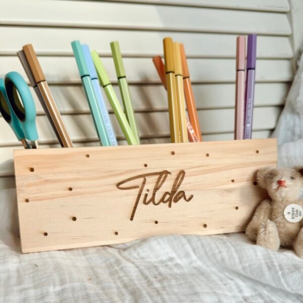 Stiftehalter / Schreibtischorganizer / Montessori-graviert – Bild 2