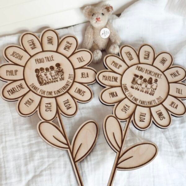 Geschenk für die Erzieherinnen -Blumenstecker "fabelhafte Zeit" – Bild 4