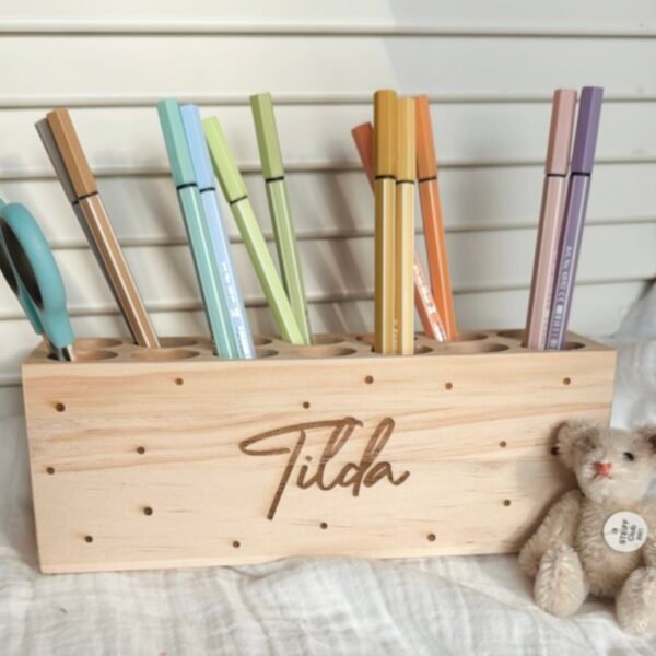 Stiftehalter / Schreibtischorganizer / Montessori-graviert – Bild 3