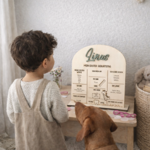 MEILENSTEIN- Aufsteller - Dino - MEIN ERSTES JAHR-personalisiert