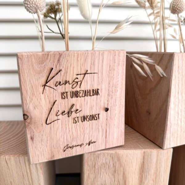 Flower Cube Eichenholz -personalisiert – Bild 10