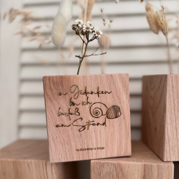 Flower Cube Eichenholz -personalisiert – Bild 9