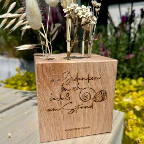 Flower Cube Eichenholz -personalisiert – Bild 8