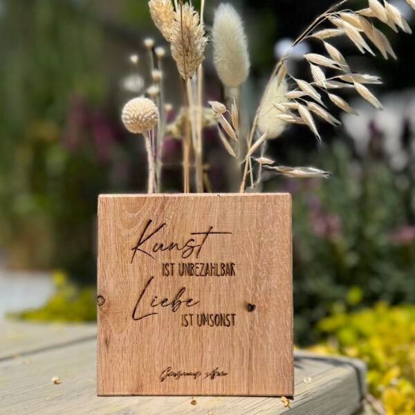 Flower Cube Eichenholz -personalisiert – Bild 6