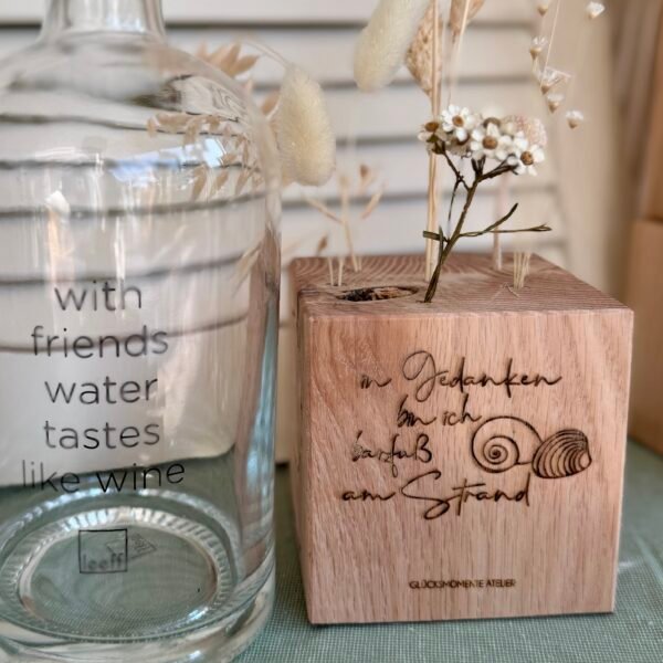 Flower Cube Eichenholz -personalisiert – Bild 4