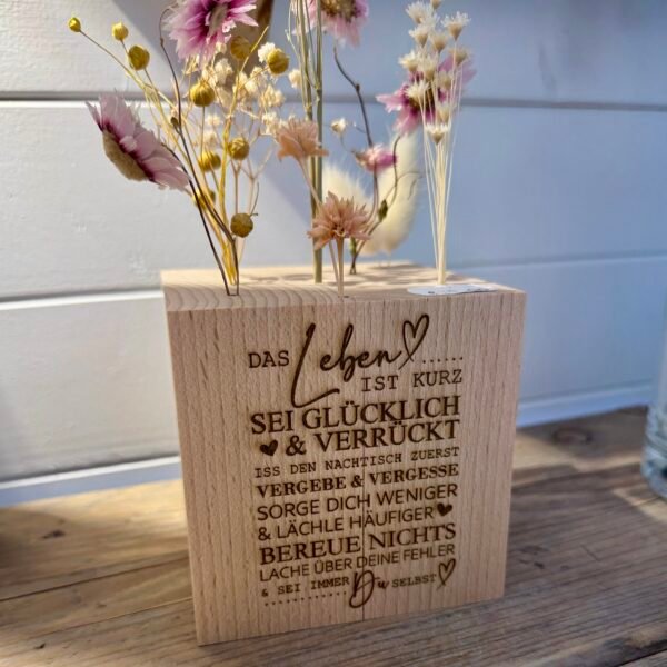 Flower Cube Eichenholz -personalisiert