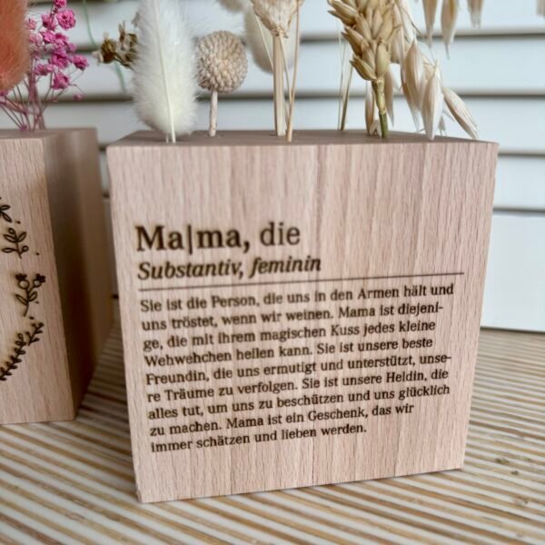 Flower Cube Eichenholz -personalisiert – Bild 14