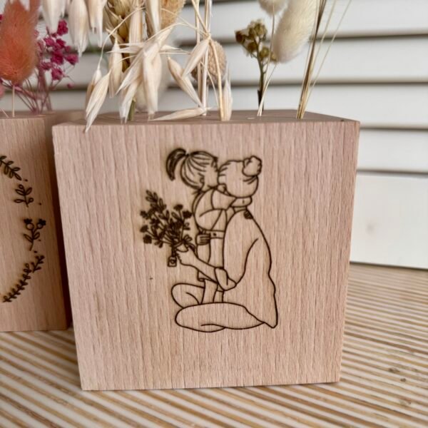 Flower Cube Eichenholz -personalisiert – Bild 15