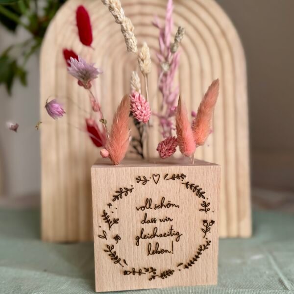 Flower Cube Eichenholz -personalisiert – Bild 16