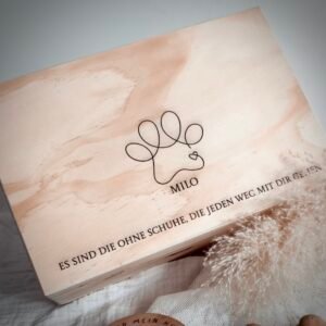 Erinnerungbox Hundepfote | personalisiert