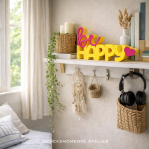 Be Happy ! Schriftzug 3D | Statement