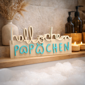 Hallöchen Popöchen ! Schriftzug 3D | Statement