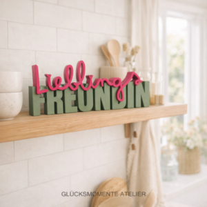 Lieblingsfreundin | Schriftzug 3D | Statement