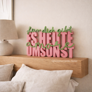 Für dich gibt's amore | Schriftzug 3D | Statement