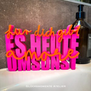 Für dich gibt's amore | Schriftzug 3D | Statement