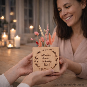 Flower Cube XL Eichenholz - Freundinnen