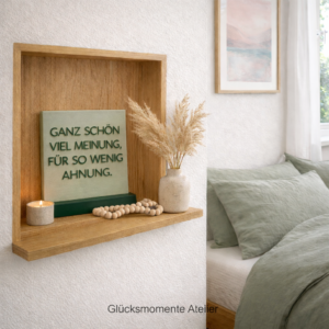 Sprüchekachel "ganz schön viel Meinung"