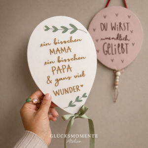 Kinderzimmer Deko kleines Wunder | Ballon zur Geburt | Affirmationen